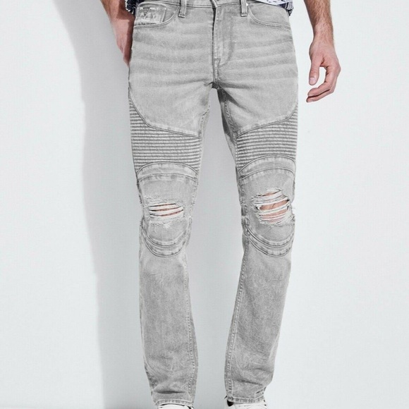 GUESS Jeans MOTO Biker Slim tapered SCOTCH FIT JEANS  Size 32 - Picture 15 of 16